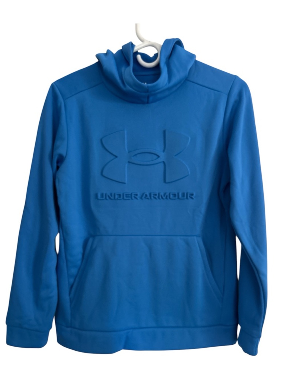 NWT Under Amour Boys, Blue Hooded Sweatshirt Size Large